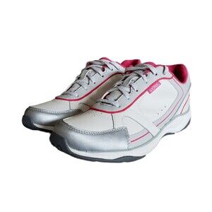 Vionic Zen Walker Orthaheel White And Pink Walking Running Comfort Sneakers SZ 7